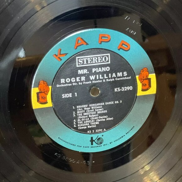 Roger Williams - Mr. Piano Kapp Records KS-3290 1962 VG+ - Picture 7 of 10